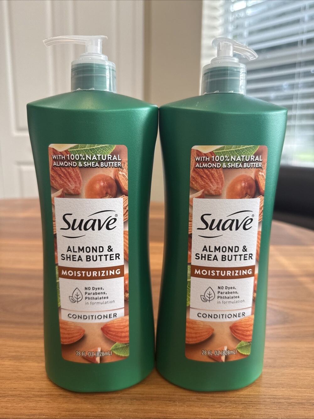2 Pk Suave Almond & Shea Butter Moisturizing Conditioner 28 oz Pump Bottle